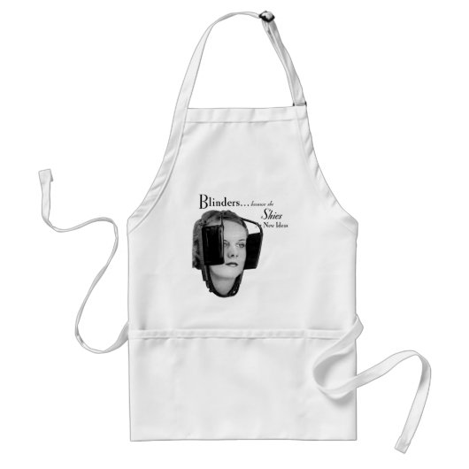 Retro vrouw met blinders standaard schort (Voorkant)
