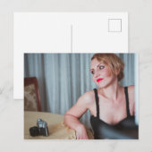Retro vrouw met camera briefkaart (Voorkant / Achterkant)
