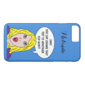RETRO VROUW met de douanefoongevallen van de JOUW Case-Mate iPhone Case (Achterkant (Horizontaal))