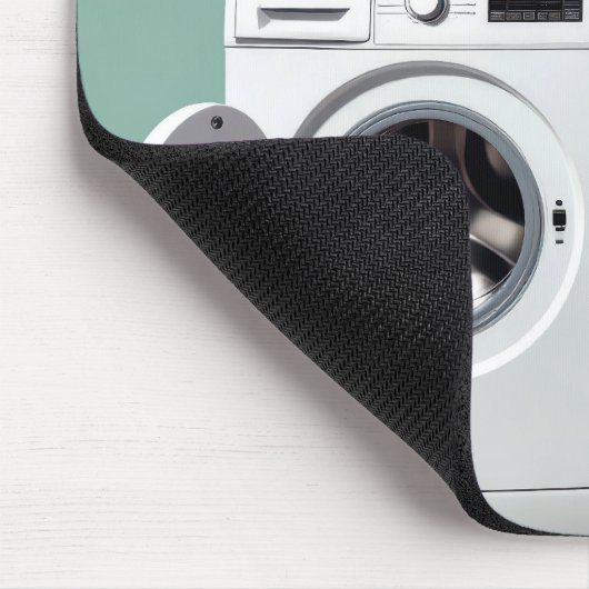 Retro Vrouw Met Een Wasserij Hulp Gezocht Teken Muismat (Hoek)