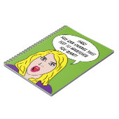 RETRO VROUW met JOUW TEKST aangepast notitieboek (Linkerzijde)