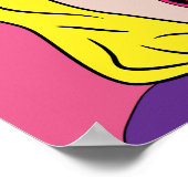 RETRO VROUW met JOUW TEKST aangepast poster (Hoek)