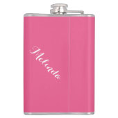 RETRO VROUW met JOUW TEKST maatkolf Heupfles (Achterkant)