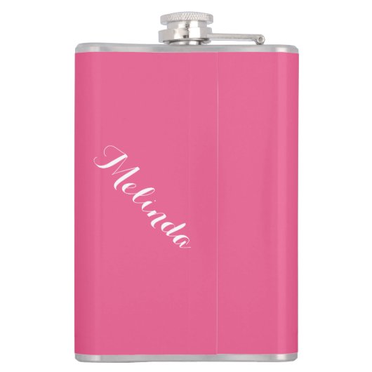 RETRO VROUW met JOUW TEKST maatkolf Heupfles (Achterkant)