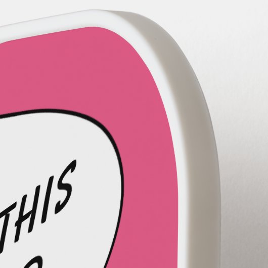 RETRO-VROUW met JOUW TEKST op maat Pickleball Paddle (Links Detail)