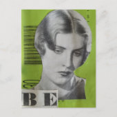 Retro Vrouw Mixed Media Collage Briefkaart (Voorkant)