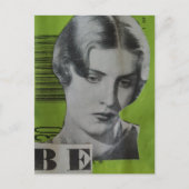 Retro Vrouw Mixed Media Collage Briefkaart (Voorkant)