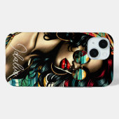 Retro Vrouw op Strand Comic Style Pop Art Case-Mate iPhone Case (Achterkant (horizontaal))