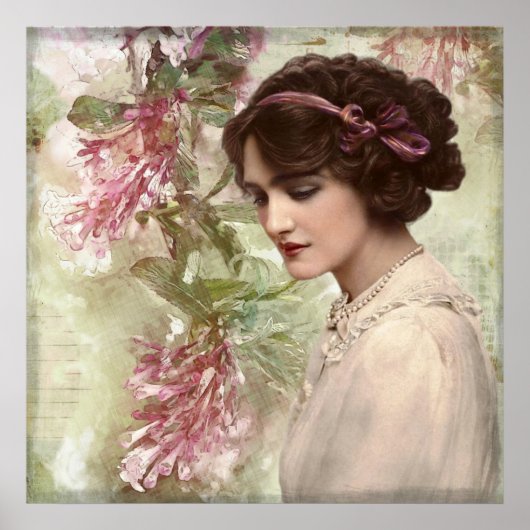 Retro-vrouw Poster (Voorkant)