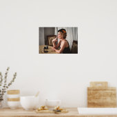Retro vrouw roken poster (Keuken)