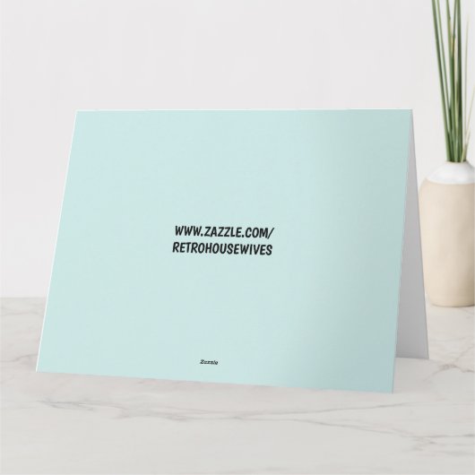 RETRO VROUW ROTARY PHONE BIRTHDAY CARDS KAART (Achterkant)