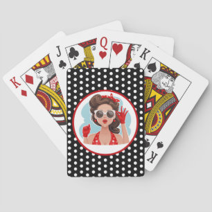 Retro Vrouw Speelkaarten