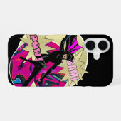 Retro vrouw superheld iPhone 16 hoesje (Achterkant horizontaal)