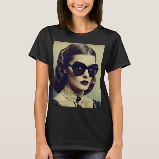 retro vrouw t-shirt (Voorkant)