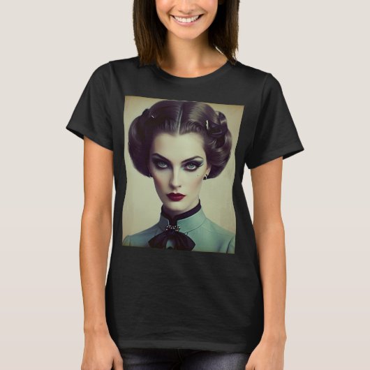 retro vrouw t-shirt (Voorkant)