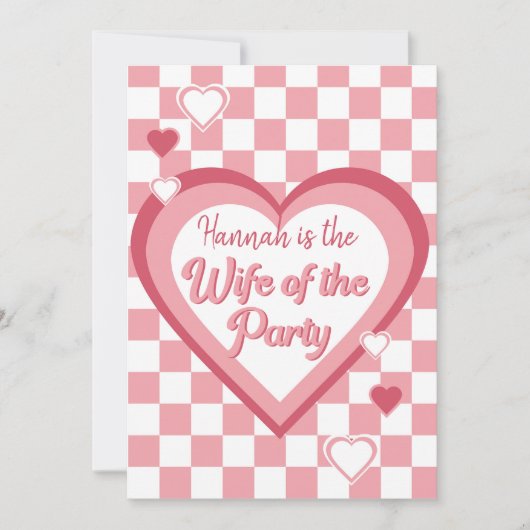 Retro vrouw van de partij Heart Disco Vrijgezellen Kaart (Voorkant)