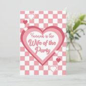 Retro vrouw van de partij Heart Disco Vrijgezellen Kaart (Staand voorkant)