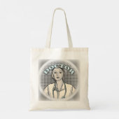 Retro vrouwelijke dokter tote bag (Achterkant)