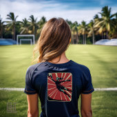 Retro Vrouwelijke Voetbal Keeper Tri-Blend Shirt