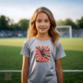 Retro Vrouwelijke Voetbal Keeper Tri-Blend Shirt