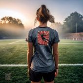 Retro Vrouwelijke Voetbal Keeper Tri-Blend Shirt