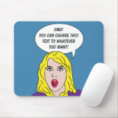 RETRO VROUWEN, aangepast mousepad Muismat (Met muis)