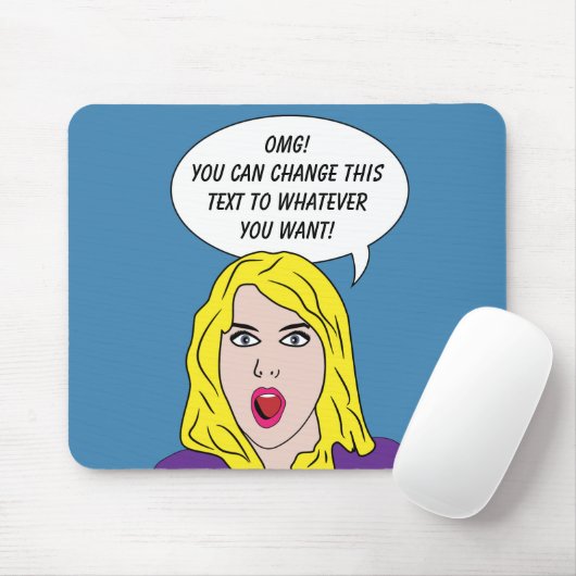 RETRO VROUWEN, aangepast mousepad Muismat (Met muis)