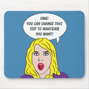 RETRO VROUWEN, aangepast mousepad Muismat