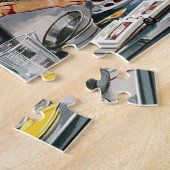 Retro  vrouwen in de keuken legpuzzel (Zijkant)