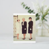 Retro  vrouwen in een uniek mooi sterk briefkaart (Staand voorkant)