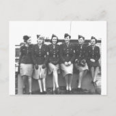 Retro  vrouwen in uniform leger briefkaart (Voorkant)