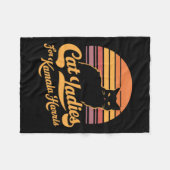 Retro Vrouwen Kamala Harris Cat Lady Fleece Deken (Voorkant (Horizontaal))