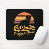 Retro Vrouwen Kamala Harris Cat Lady Muismat (Met muis)