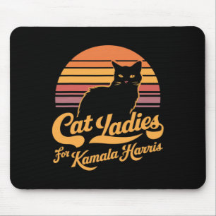 Retro Vrouwen Kamala Harris Cat Lady Muismat