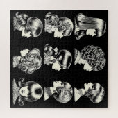 Retro Vrouwen Kapsels Boho Cool Legpuzzel (Horizontaal)