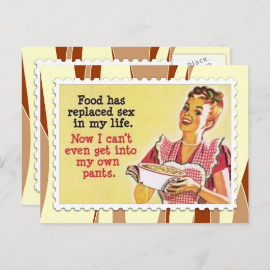 Retro vrouwen kokend Briefkaart (Voorkant / Achterkant)