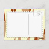 Retro vrouwen kokend Briefkaart (Achterkant)