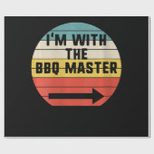 Retro vrouwen met BBQ Master Cadeaupapier (Vlak)