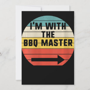 Retro vrouwen met BBQ Master Feestdagenkaart