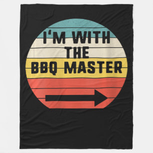 Retro vrouwen met BBQ Master Fleece Deken