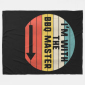 Retro vrouwen met BBQ Master Fleece Deken (Voorkant (Horizontaal))