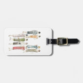 Retro vrouwen Mode Drukken Bagagelabel (Voorkant horizontaal)