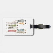 Retro vrouwen Mode Drukken Bagagelabel (Achterkant horizontaal)