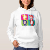 Retro Vrouwen Pop Art Hoodie (Voorkant)
