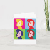 Retro Vrouwen Pop Art Kaart (Voorkant)