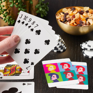 Retro Vrouwen Pop Art Pokerkaarten
