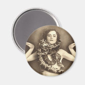  Retro Vrouwen Sideshow Snake Charmer Magneet (Voorkant / Achterkant)