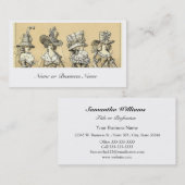 Retro vrouwen Stijlvolle Mode Apparel Petten Visitekaartje (Voorkant / Achterkant)