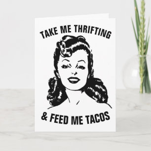 RETRO VROUWENDRIJVEN EN TACOS ROMANGTISCHE Kaarten