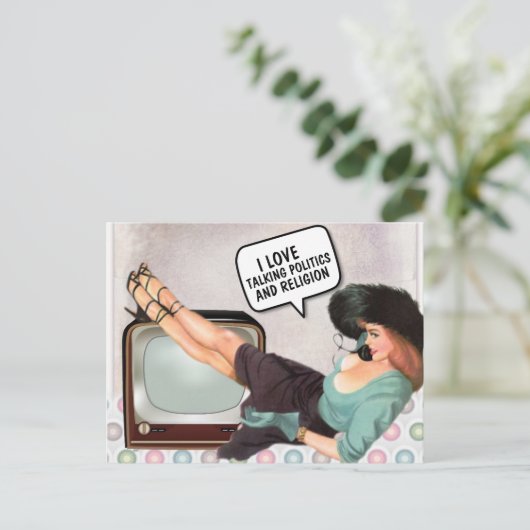 RETRO VROUWENRELIGIE EN POLITIEKE BRIEFKAARTEN (Staand voorkant)